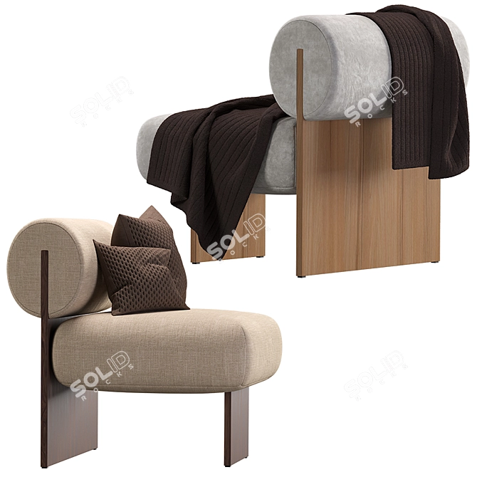 Modern Art Lounge Chair 3D model image 3