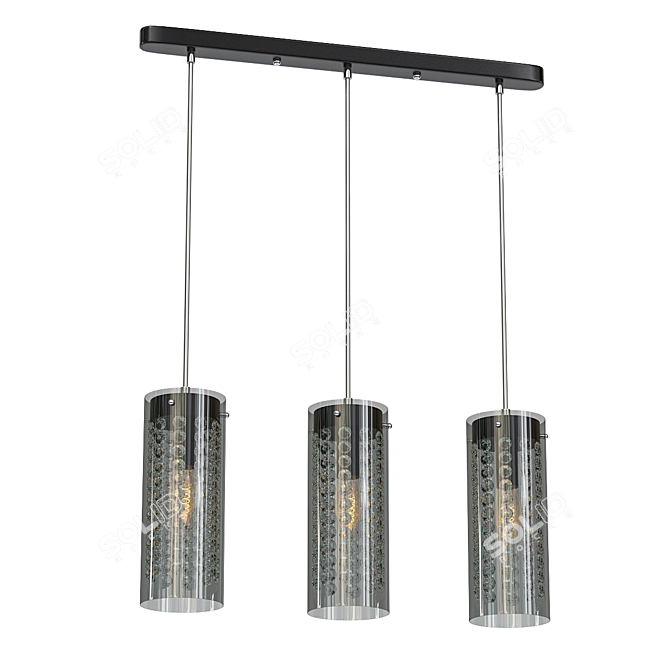 Elegant Chrome Pendant Light 3D model image 1