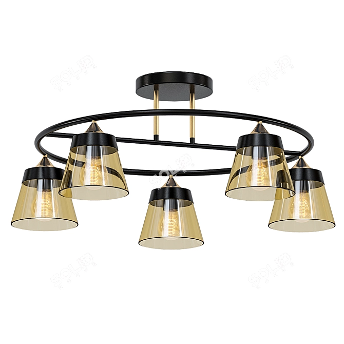 Elegant Sirius Ceiling Chandelier 3D model image 1