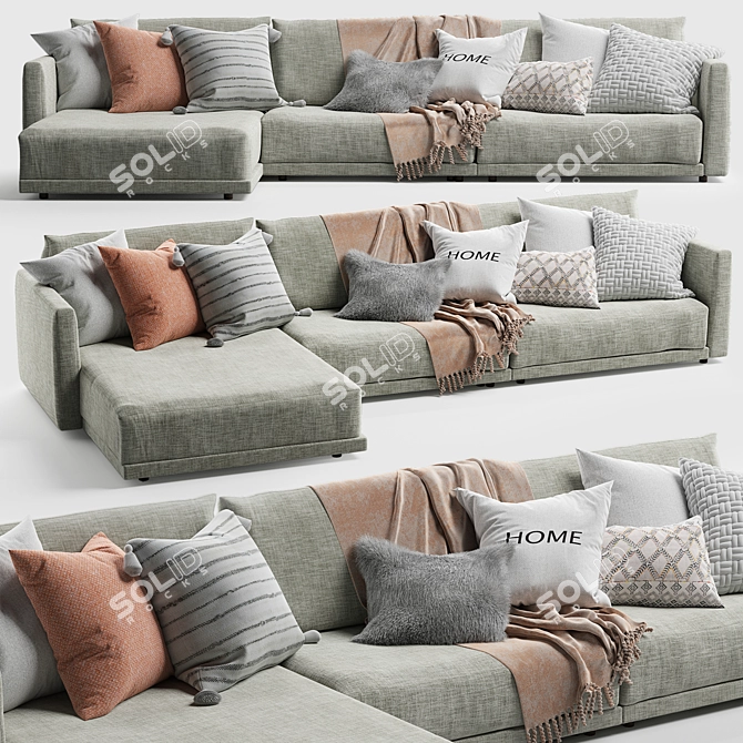 Modern Mac Sofa by Novamobili: Sleek Design & Comfort 3D model image 1