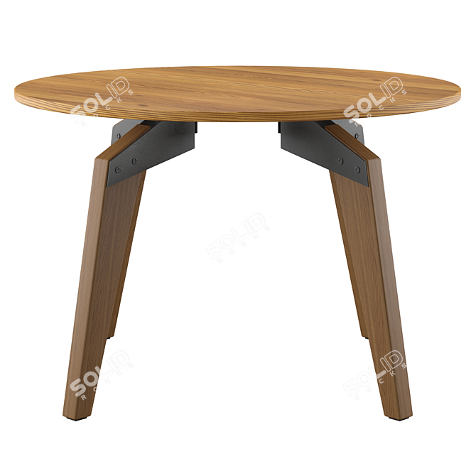 Oscar Round Dining Table: Stylish Elegance by SK Design 3D model image 1