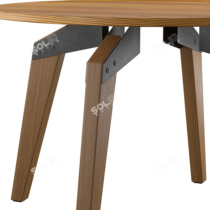 Oscar Round Dining Table: Stylish Elegance by SK Design 3D model image 3