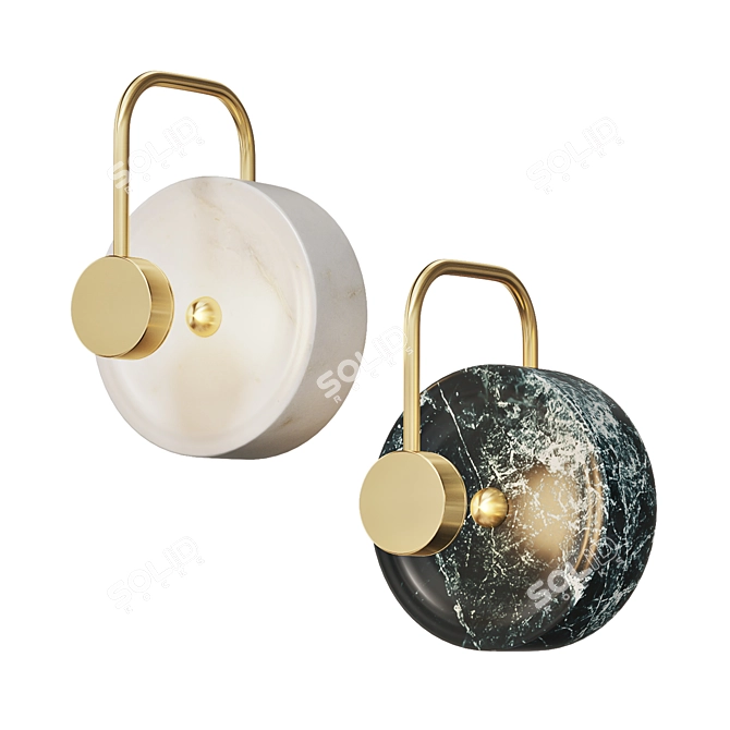 Gottby Marble LED Wall Lamp 3D model image 1