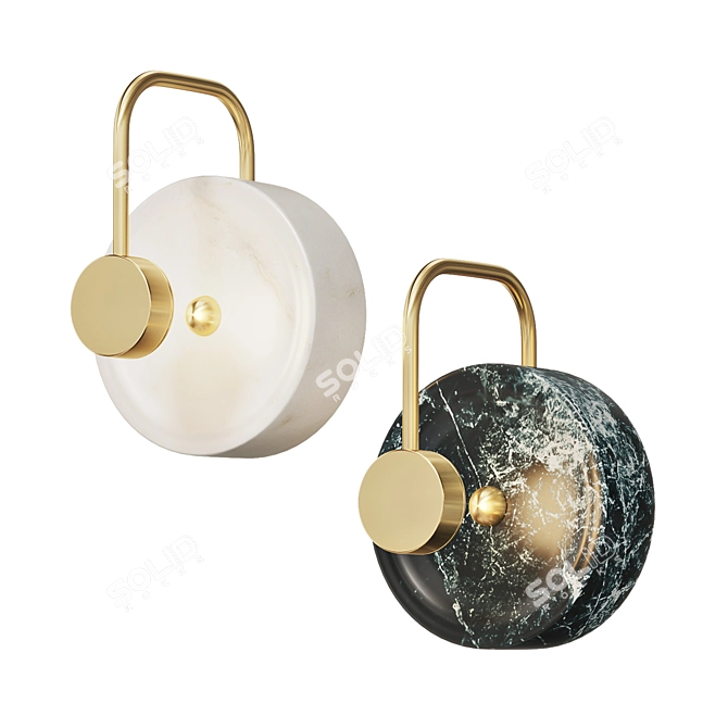 Gottby Marble LED Wall Lamp 3D model image 4