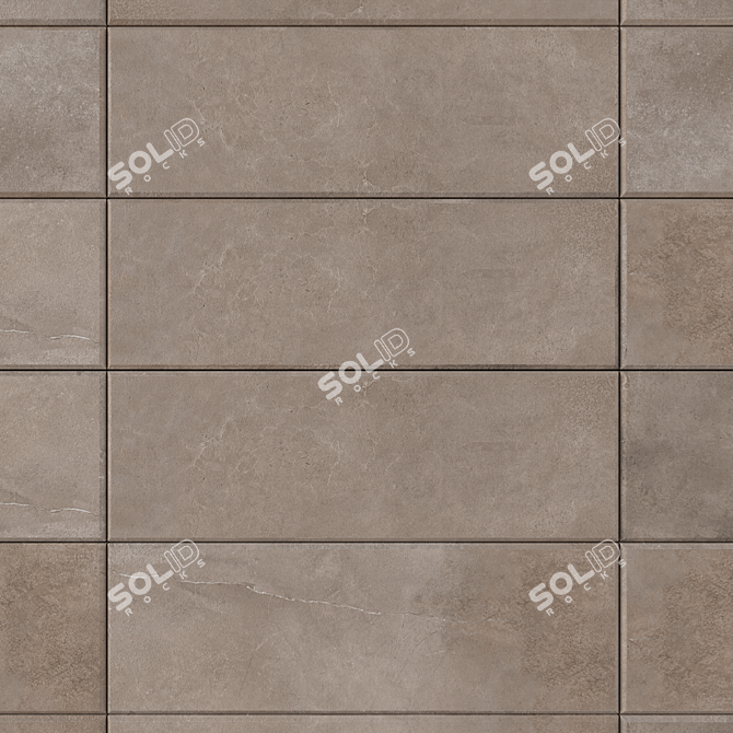 Concrete Suite Gray Wall Tiles: Multi-Texture Set 3D model image 2