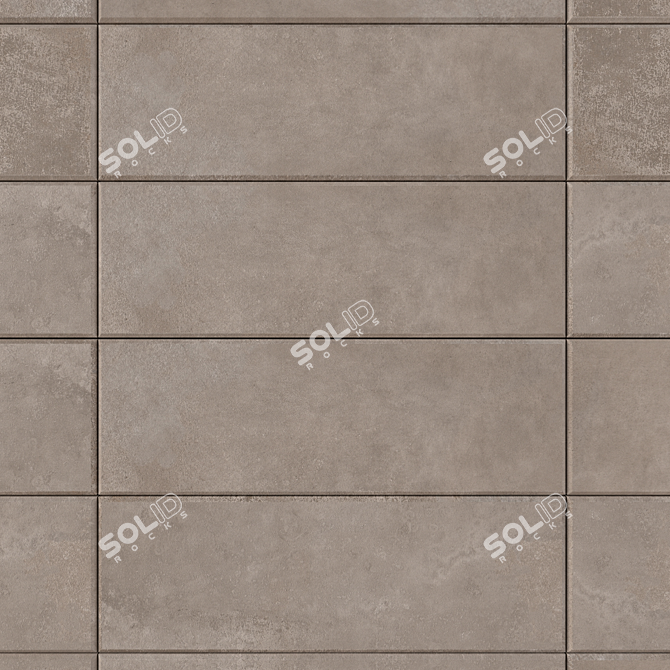 Concrete Suite Gray Wall Tiles 3D model image 2