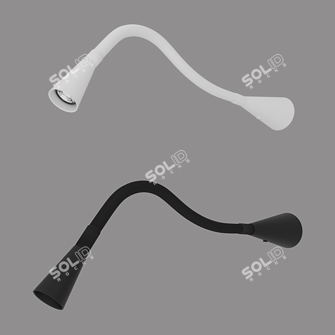 Modern Wall Sconce MJ_200 Black/White 3D model image 1