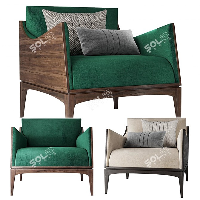 Unika Tynd Armchair: Stylish Comfort 3D model image 1