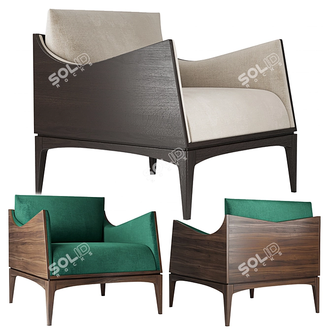 Unika Tynd Armchair: Stylish Comfort 3D model image 2