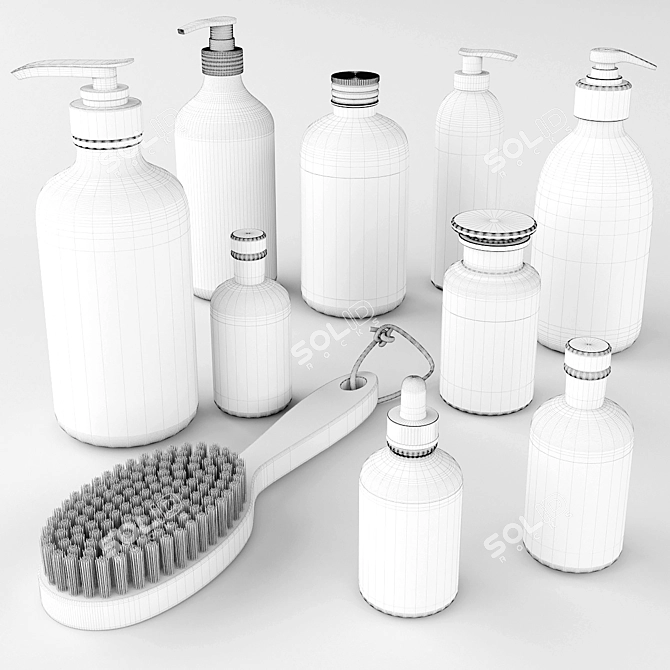 3D Model Bathroom Accessories 3D model image 2