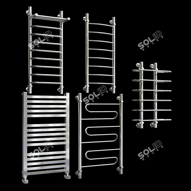Nika Collection Heated Towel Rail 3D model image 1