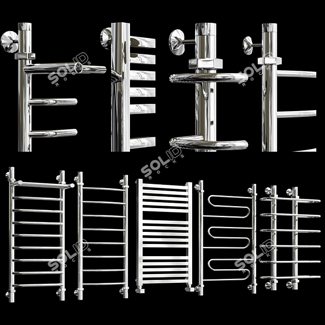 Nika Collection Heated Towel Rail 3D model image 2