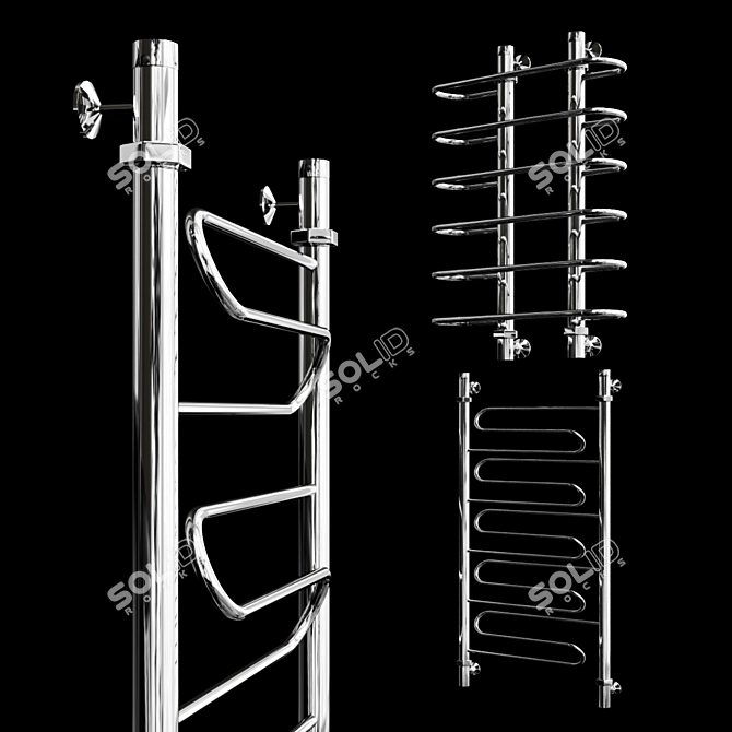 Nika Collection Heated Towel Rail 3D model image 3