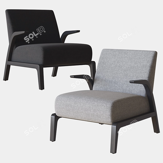 Elegant Venus Lounge Chair: Camerich 3D model image 1