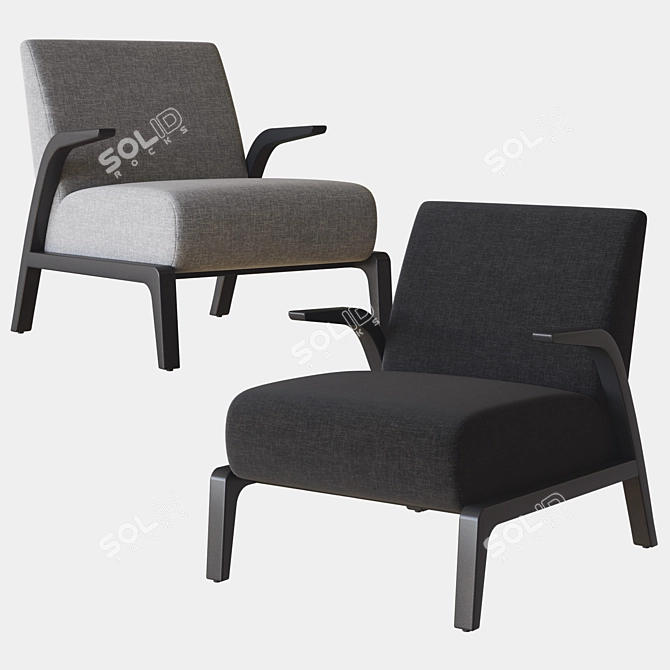 Elegant Venus Lounge Chair: Camerich 3D model image 2