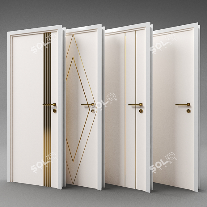 Max 2013 Pink Doors 3D model image 1