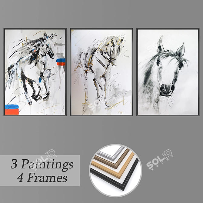 Versatile Set of Wall Pictures 3D model image 1