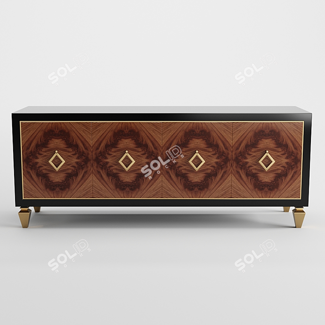 Elegant B-3000 Sideboard: Stylish Storage Solution 3D model image 2