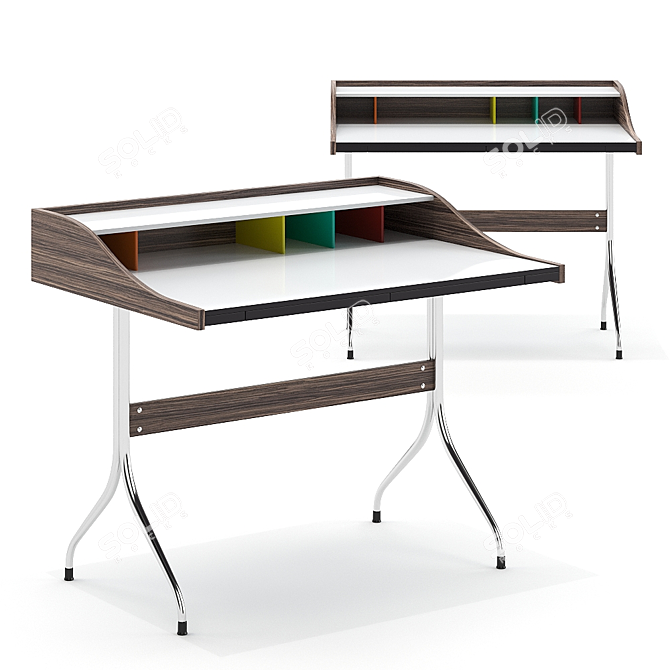  Modern Vitra Home Desk 3D model image 2
