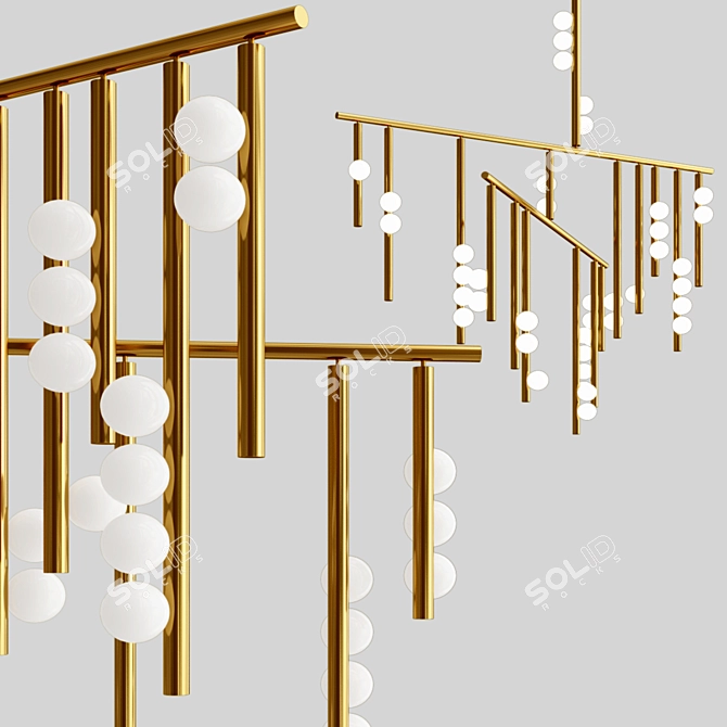 JBS Avion Round 16-Light Chandelier 3D model image 2