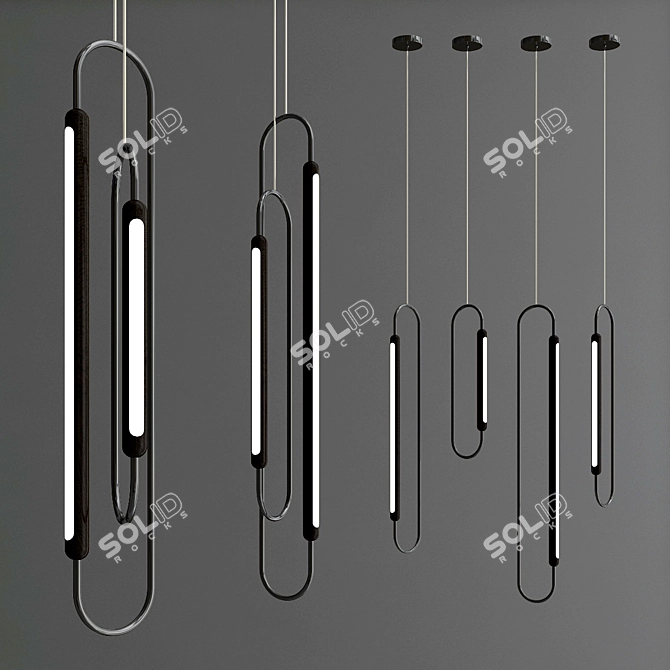 Marine-inspired Pendant Light: Link LED 3D model image 2