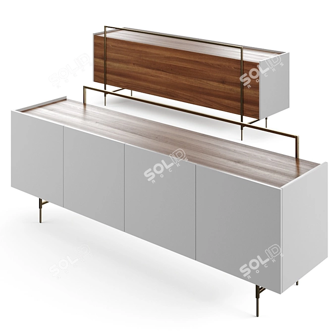 Elegant De La Espada Cabinet 3D model image 1