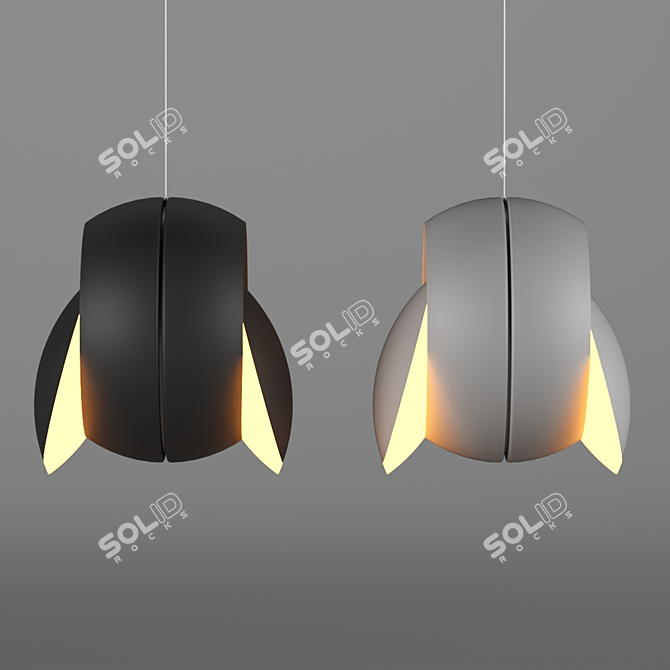 Eclipse Swing Lamp: Magnetic Lighting 3D model image 2