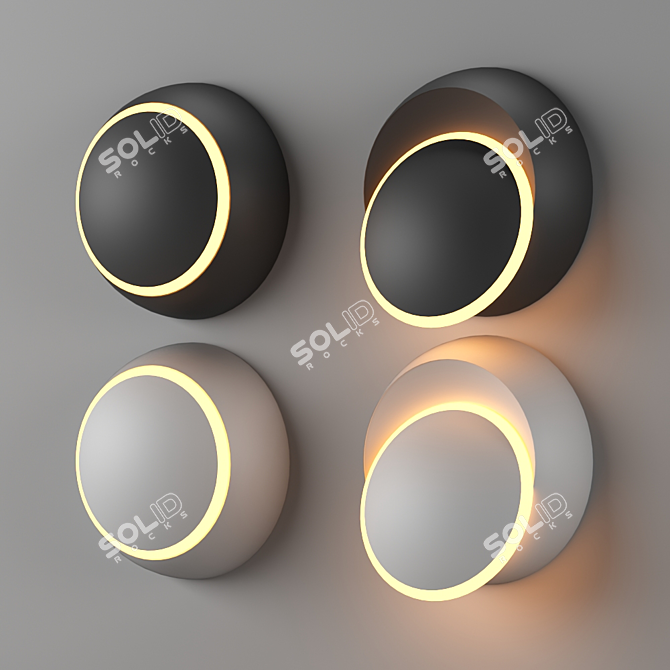 Eclipse Swing Lamp: Magnetic Lighting 3D model image 7