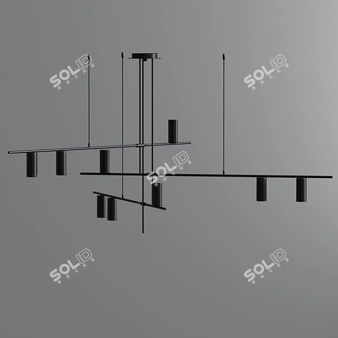 Sleek LED Ceiling Lights 3D model image 4