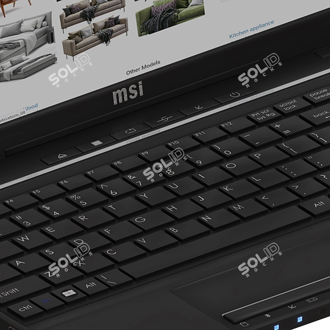 MSI CX61: High-Performance Laptop 3D model image 3