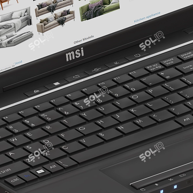 MSI CX61: High-Performance Laptop 3D model image 5