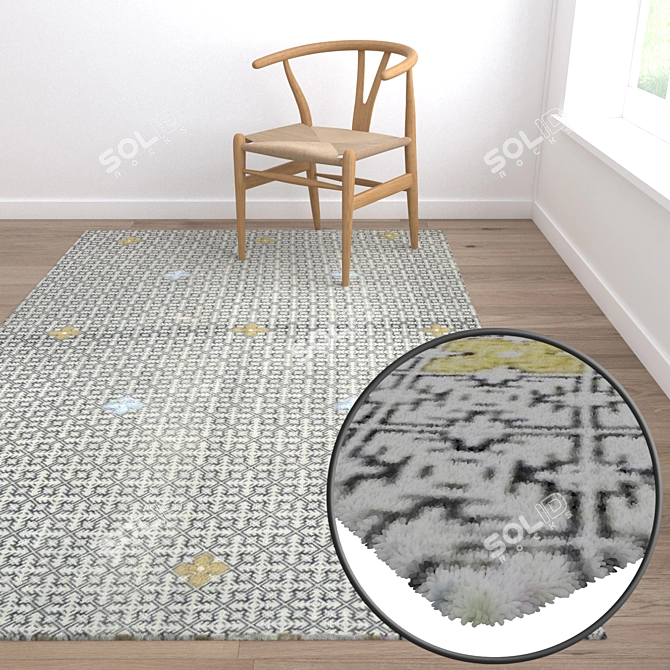 High-Quality Carpet Set 1416  3D model image 5