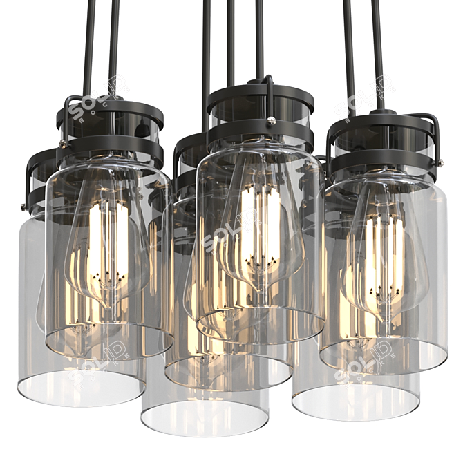 Modern Brinley Pendant Light 3D model image 1