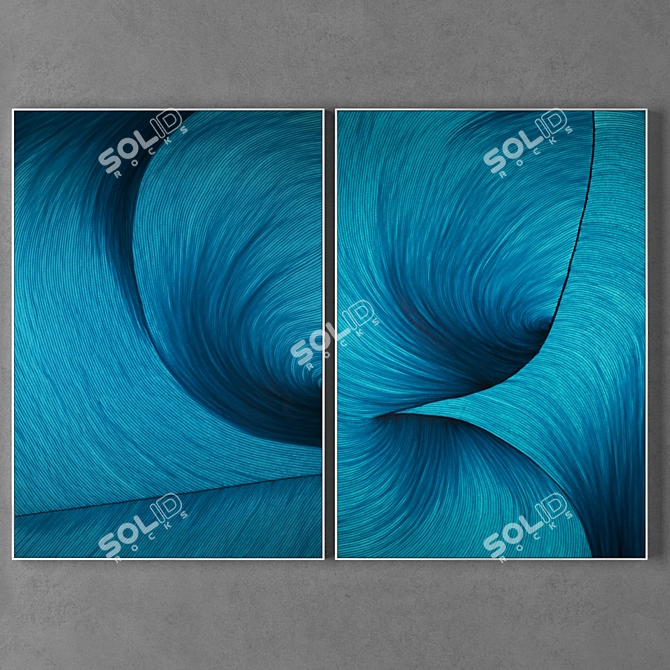 Dual Frame Collection: 1300x900mm & 2700px Textures 3D model image 1