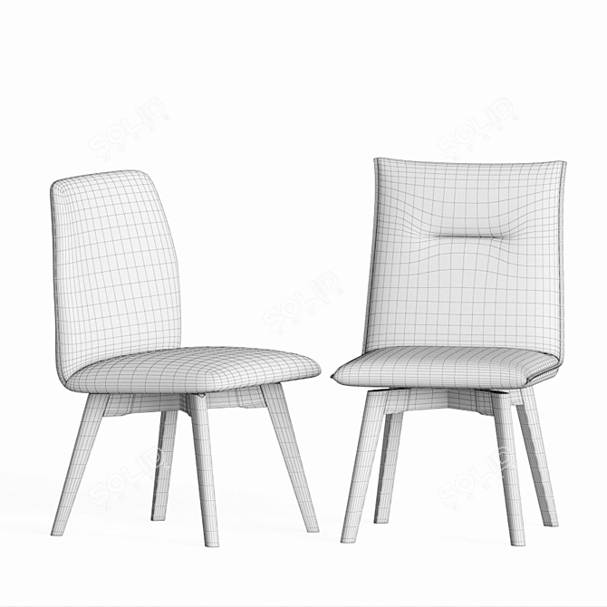 Modern Chair Set: Connubia Maya & Hexa 3D model image 4