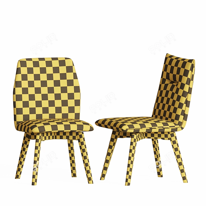 Modern Chair Set: Connubia Maya & Hexa 3D model image 5