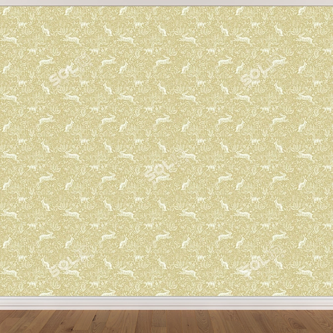 Seamless Wallpaper Set - 3 colors 3D model image 2