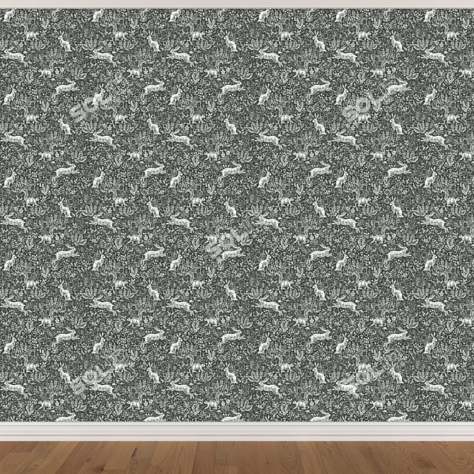 Seamless Wallpaper Set - 3 colors 3D model image 4