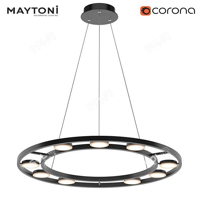 Elegant Fad Pendant Lamp 3D model image 1