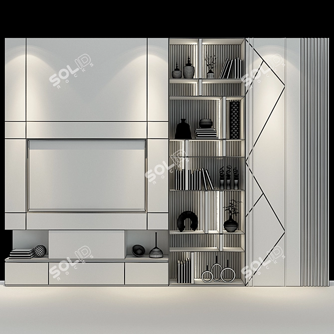 Modern TV Shelf Design by Studia 54 3D model image 3