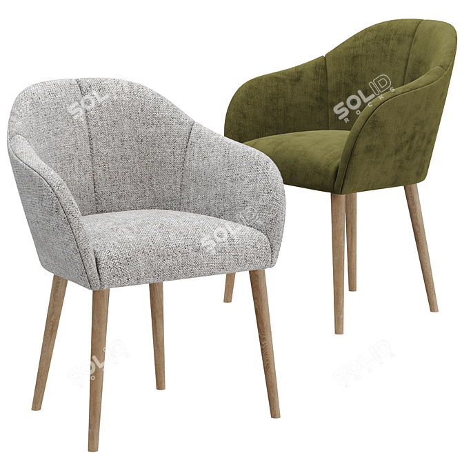 Lili Dining Chair: Elegant and Stylish 3D model image 2