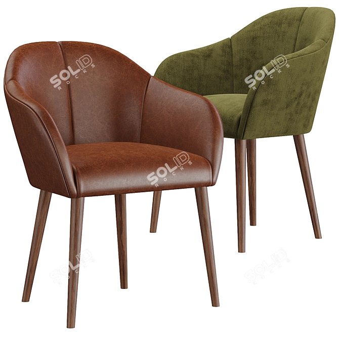 Lili Dining Chair: Elegant and Stylish 3D model image 5