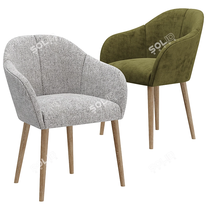 Lili Dining Chair: Elegant and Stylish 3D model image 6