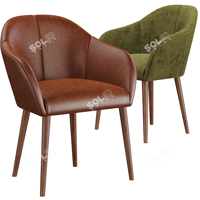 Lili Dining Chair: Elegant and Stylish 3D model image 9