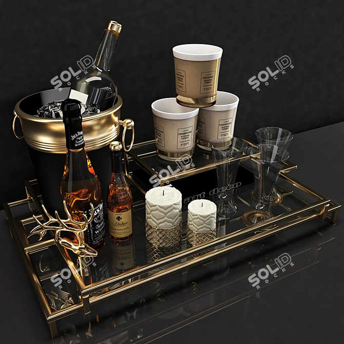 Elegant Decorative Set for Stylish Interiors 3D model image 4