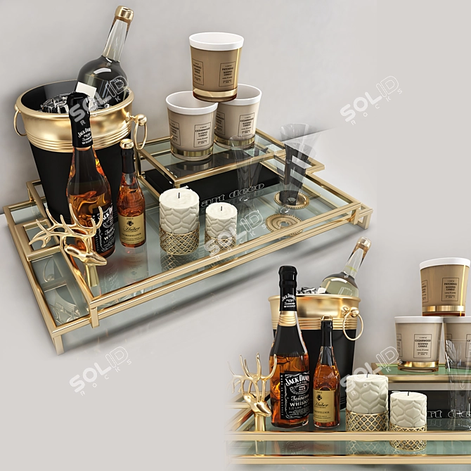 Elegant Decorative Set for Stylish Interiors 3D model image 5