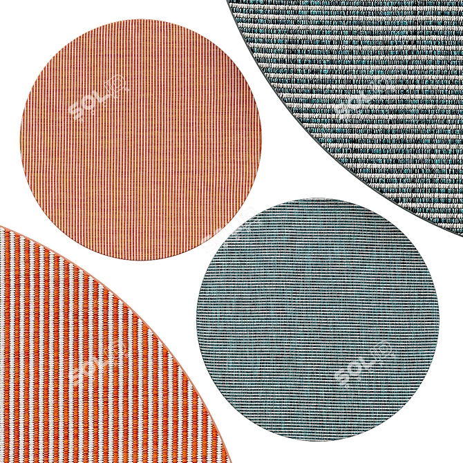 Modern Circle Rugs | Premium Quality 3D model image 1