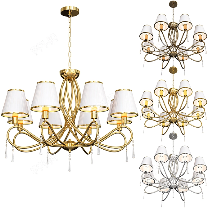 Arte Lamp Logico A1035LM-8AB: Stunning Eight-Light Chandelier 3D model image 1
