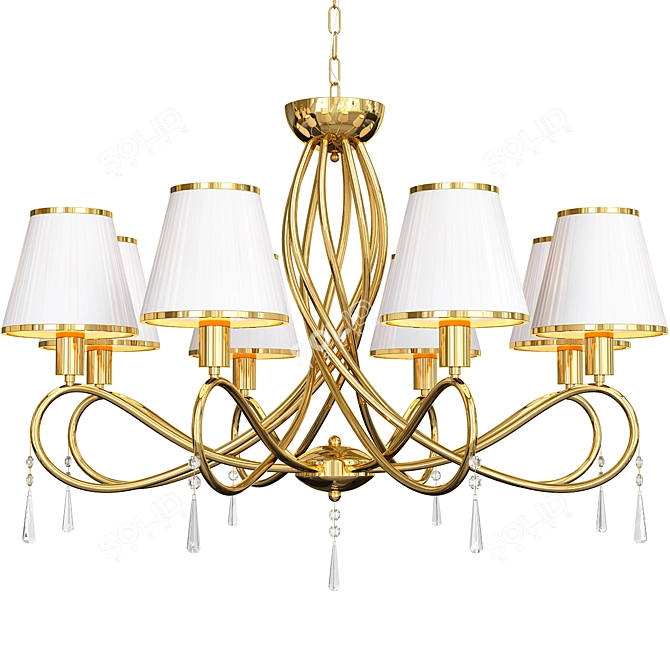 Arte Lamp Logico A1035LM-8AB: Stunning Eight-Light Chandelier 3D model image 2
