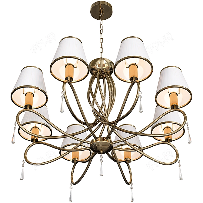 Arte Lamp Logico A1035LM-8AB: Stunning Eight-Light Chandelier 3D model image 3